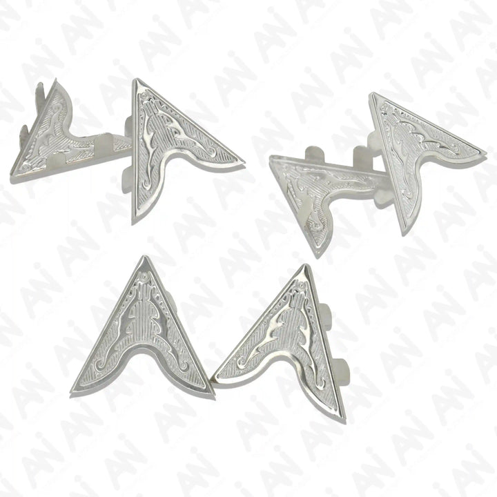 Silver Tribal Collar Tips