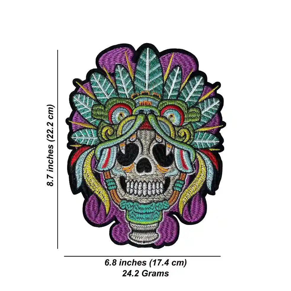Aztec Priest Ceremonial Skull Hot Fix Patch