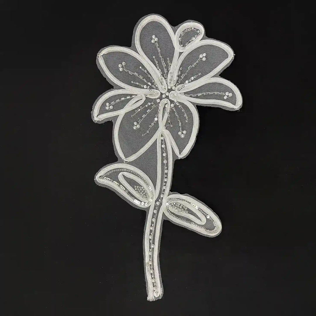 Floral Pearl Beads Patch