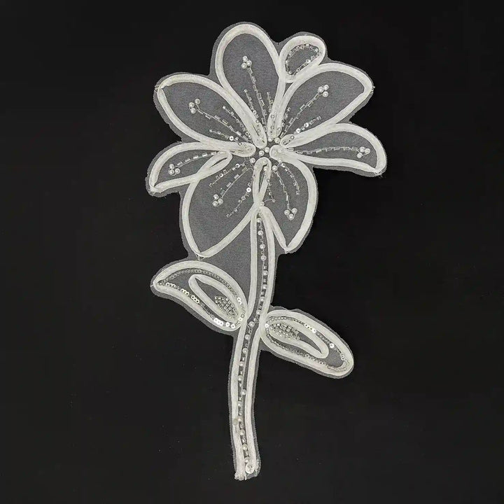 Floral Pearl Beads Patch