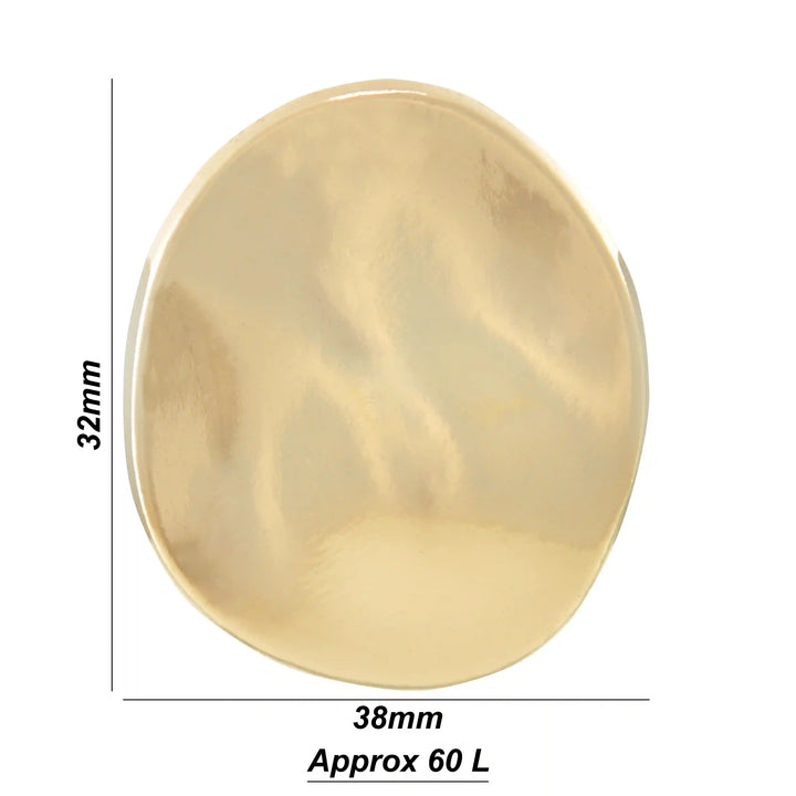 Irregular Shape Metal Buttons | 38mm(60L)