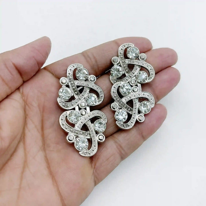 Triple-Loop Rhine Stone Frog Closure Buttons