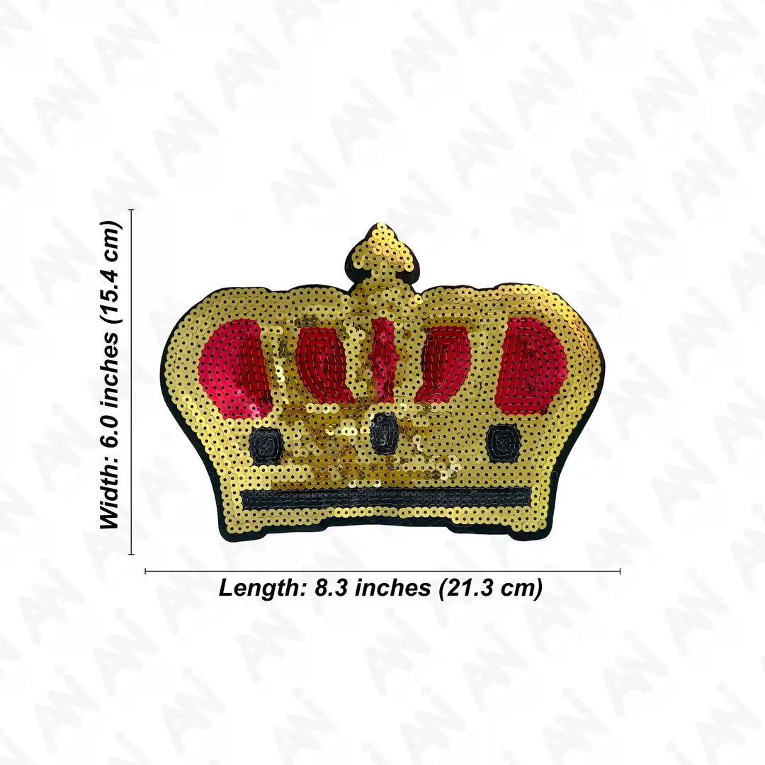 Sequin Crown Sew Patch