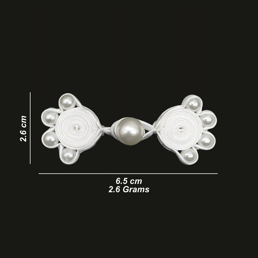 Bow Inspire Pearl Frog Closure Buttons