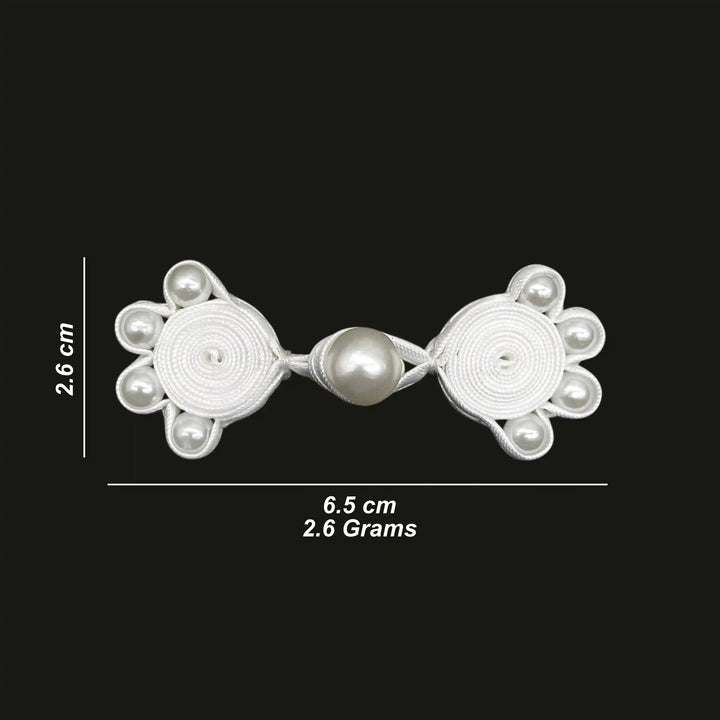 Bow Inspire Pearl Frog Closure Buttons