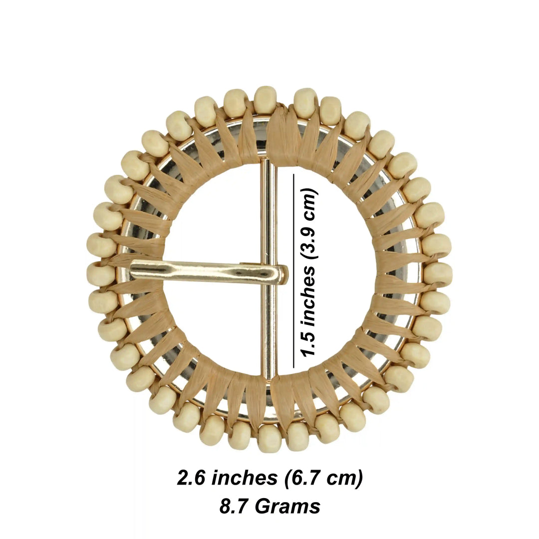 Handmade Beaded Raffia Buckle
