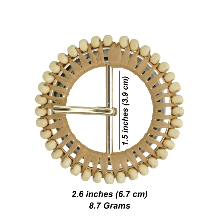 Handmade Beaded Raffia Buckle