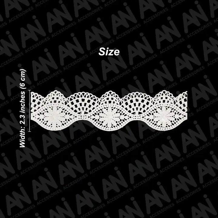 Oval Chrysanthemums Floral Sequins Lace | 2 Meter