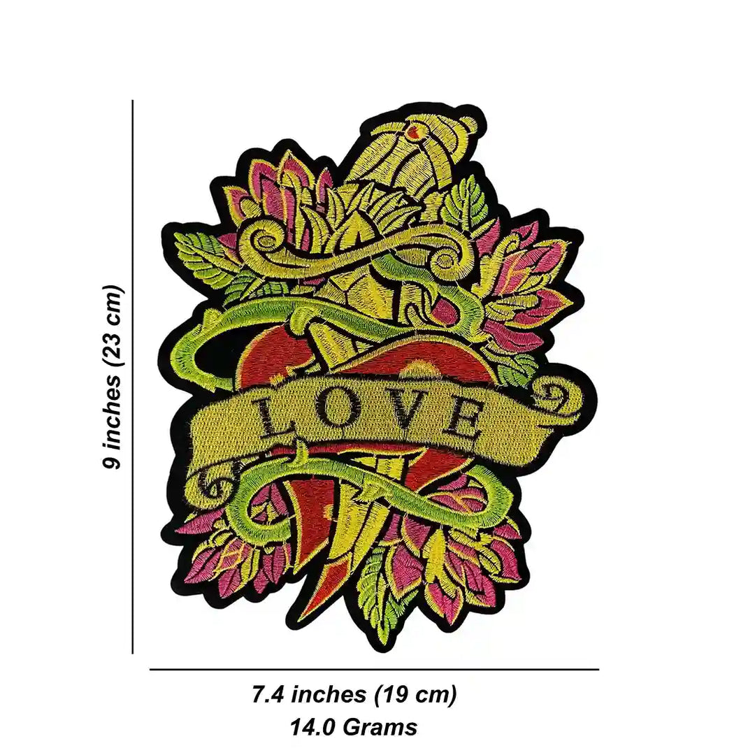 Everlasting Love Dagger Embroidered Sew Patch