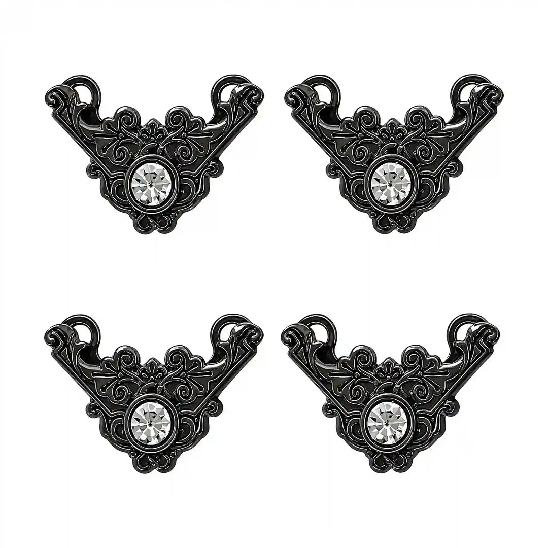 Filigree Rhinestone V Style Collartip
