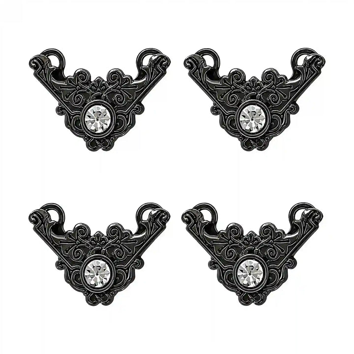 Filigree Rhinestone V Style Collartip