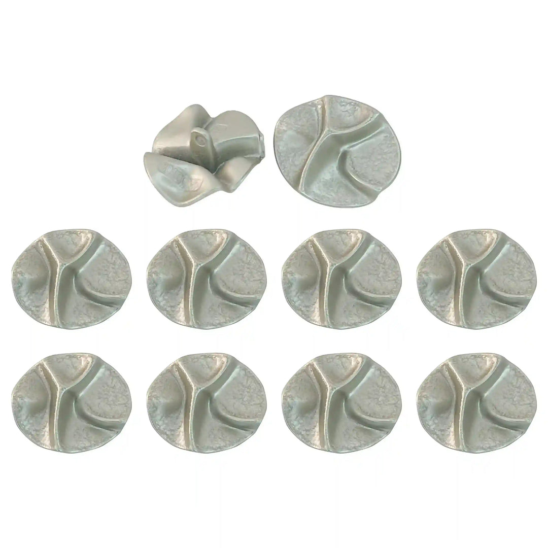 Segmented Silver Button