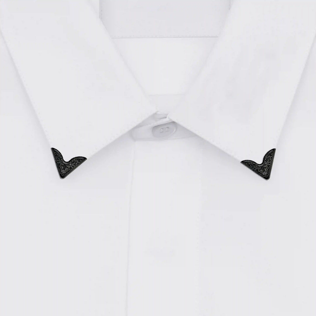 Engraved Western Filigree Collar Tip