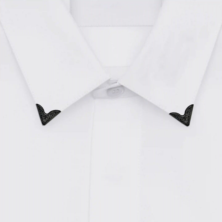 Engraved Western Filigree Collar Tip