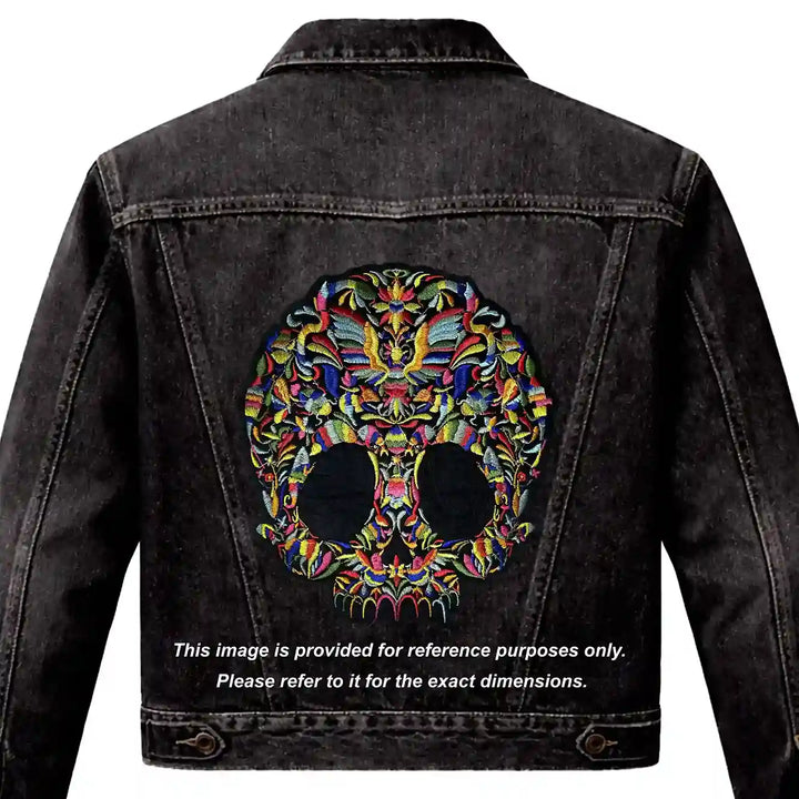 Psychedelic Floral Sugar Skull Hot-Fix Patch