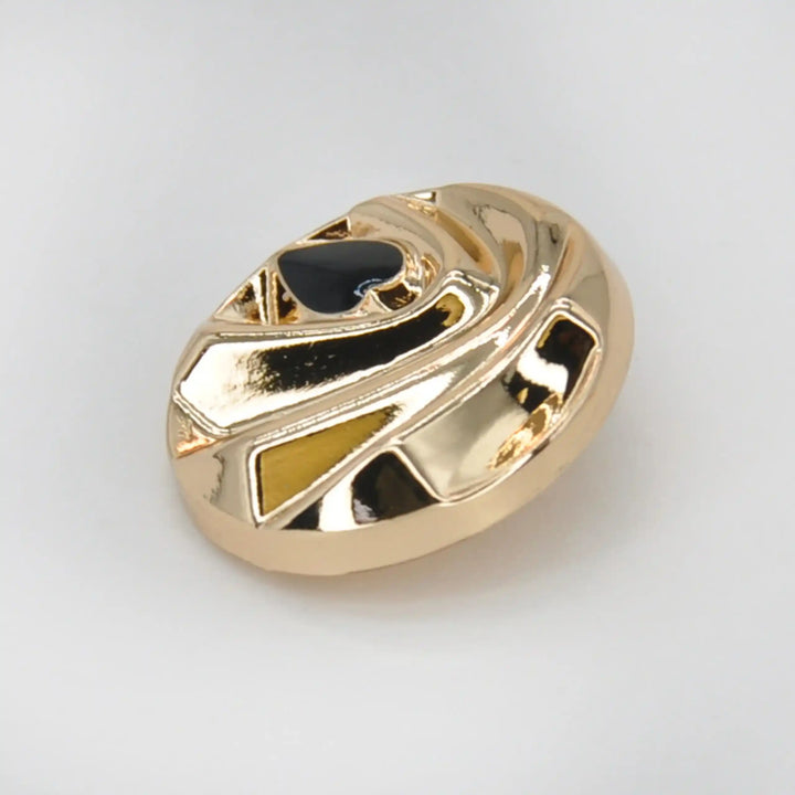 Abstract Wave Designed Metal Button | 18mm (28L), 20mm (32L) & 25mm (40L)