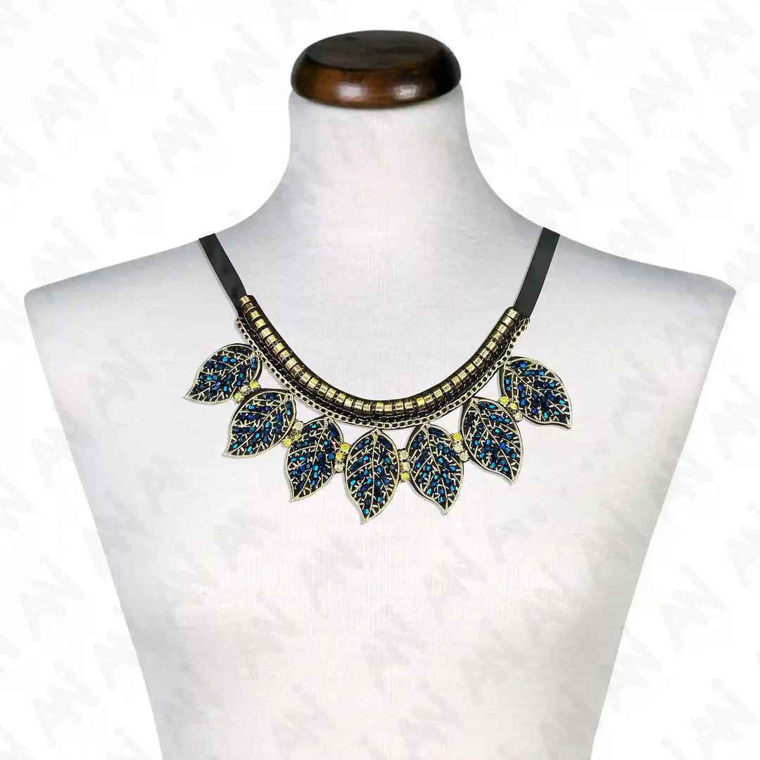 Beaded Leaf Neckline