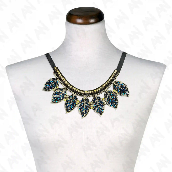 Beaded Leaf Neckline