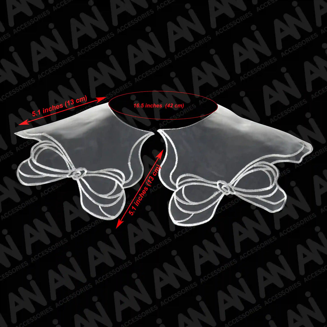 Sheer Organza Bow Collar