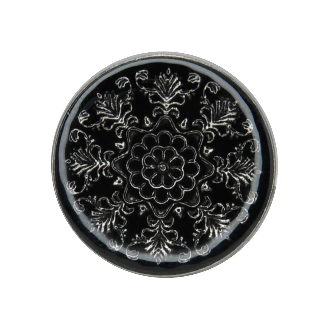 Royal Floral Metal Button | 21mm(34L) & 18mm(28L)