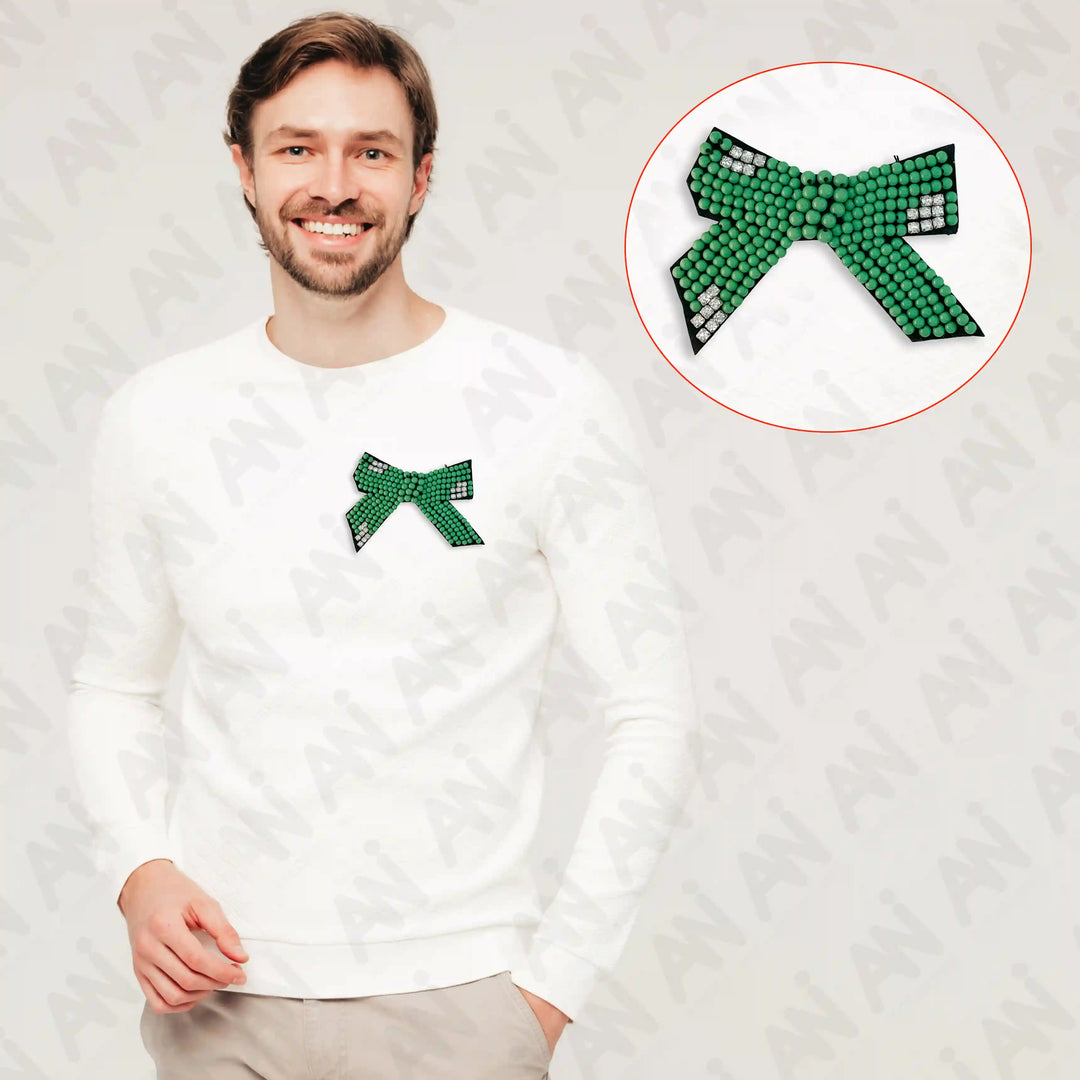 Beaded Bow Sew Patch