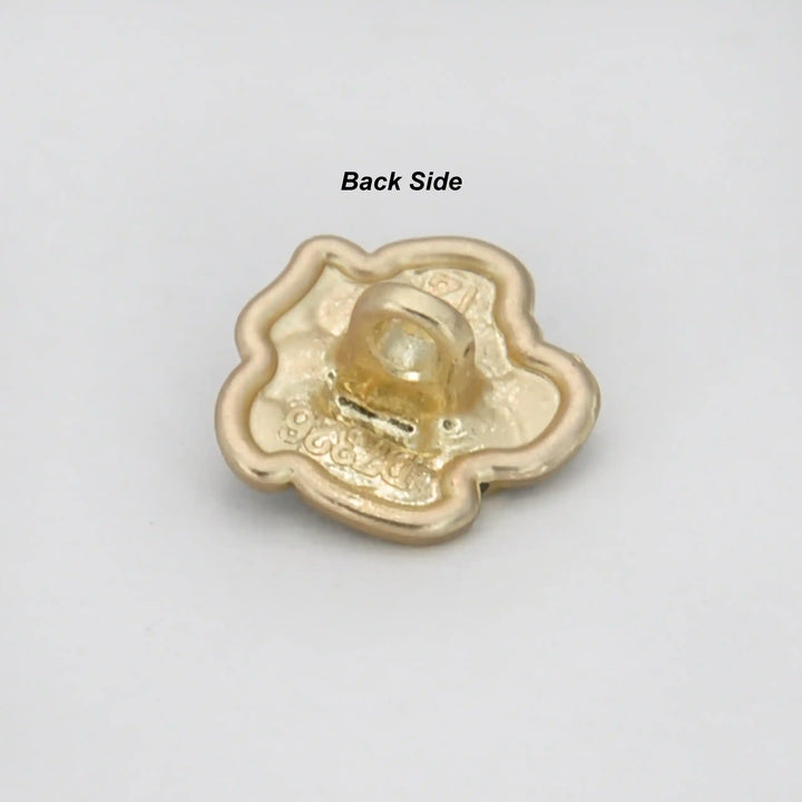 Premium Black Rose Metal Button | 12mm (20L)