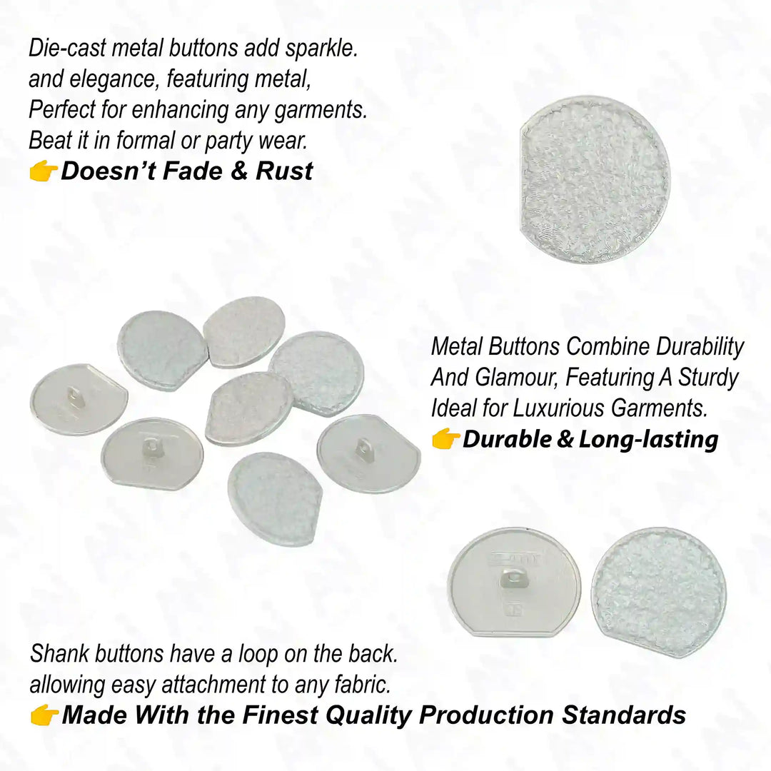 Textured Silver Button