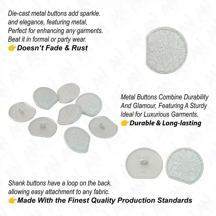 Textured Silver Button