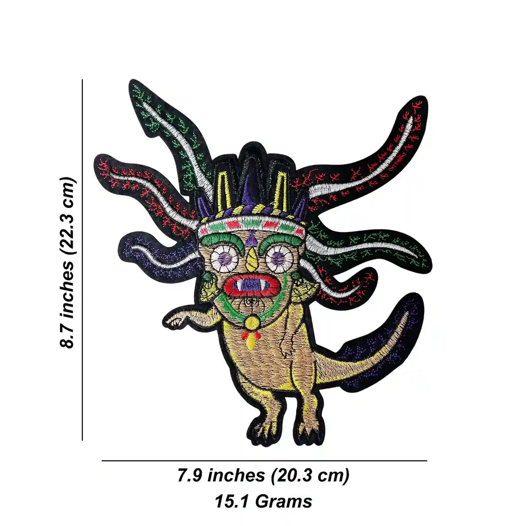 Aztec Axolotl Warrior Patch