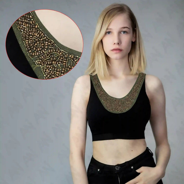 Embellished Round Neckline