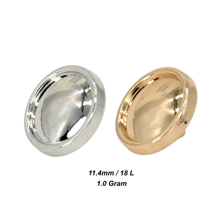 Smooth Finish Metal Button | 11.4mm (18L)