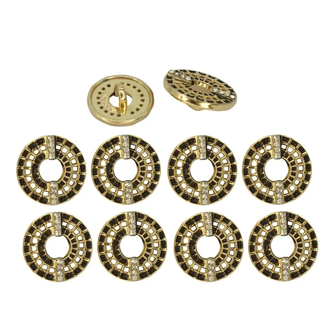 Decorative Gold Laser Cut Button | 12mm(20L) & 15mm(24L)