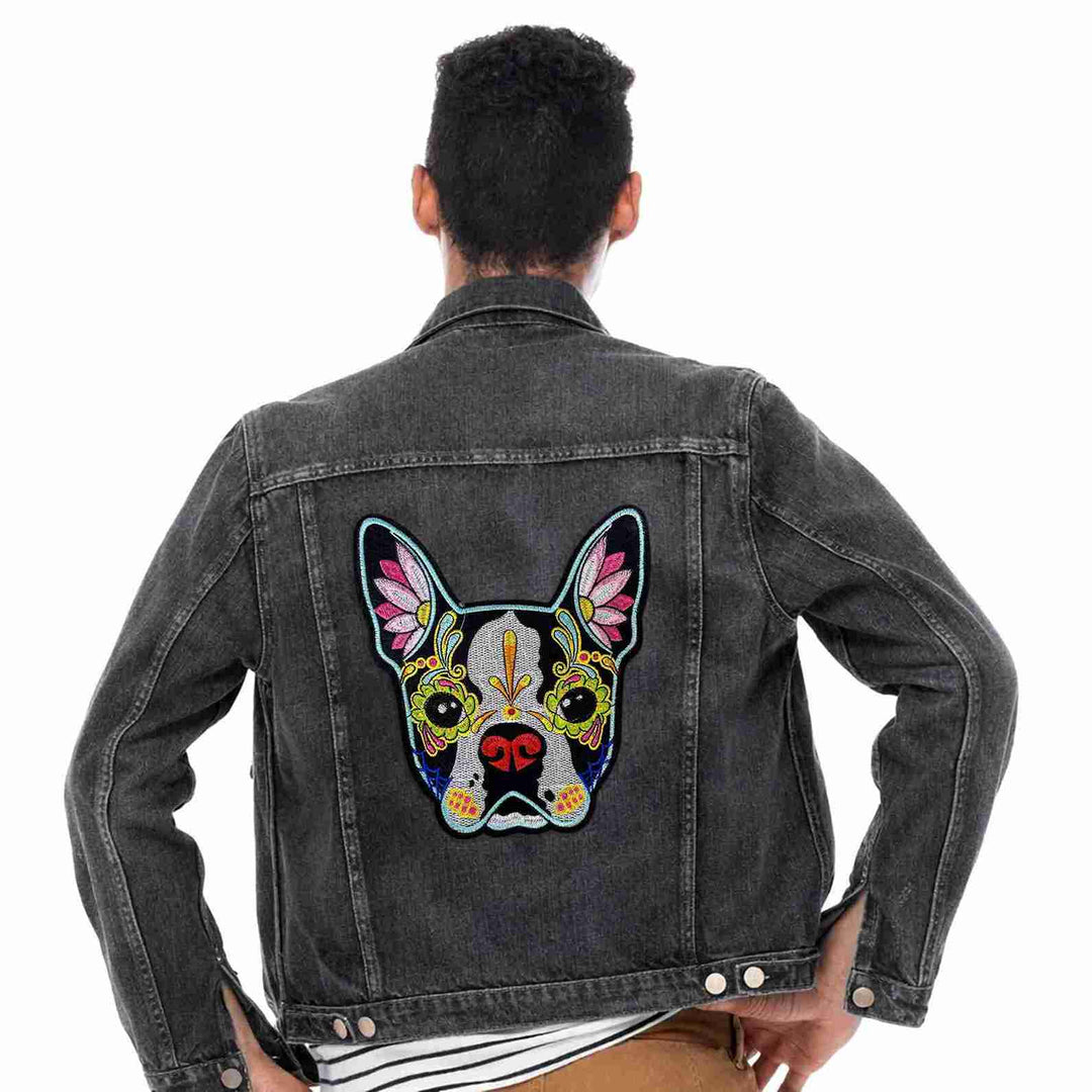 Sugar Skull Dog Embroidery