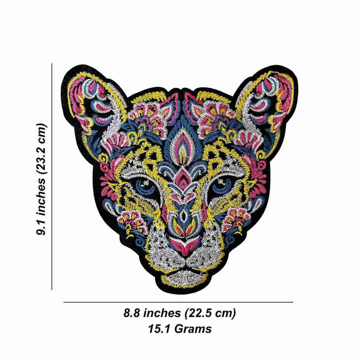 Bohemian Embroidered Cougar Head Patch