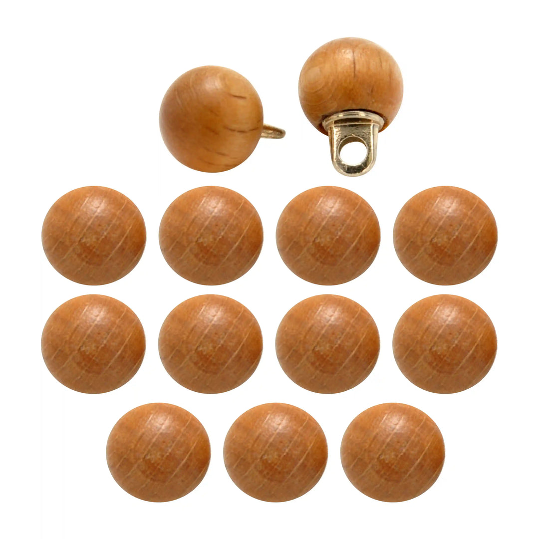 Dark Grain Wooden Button | 10mm
