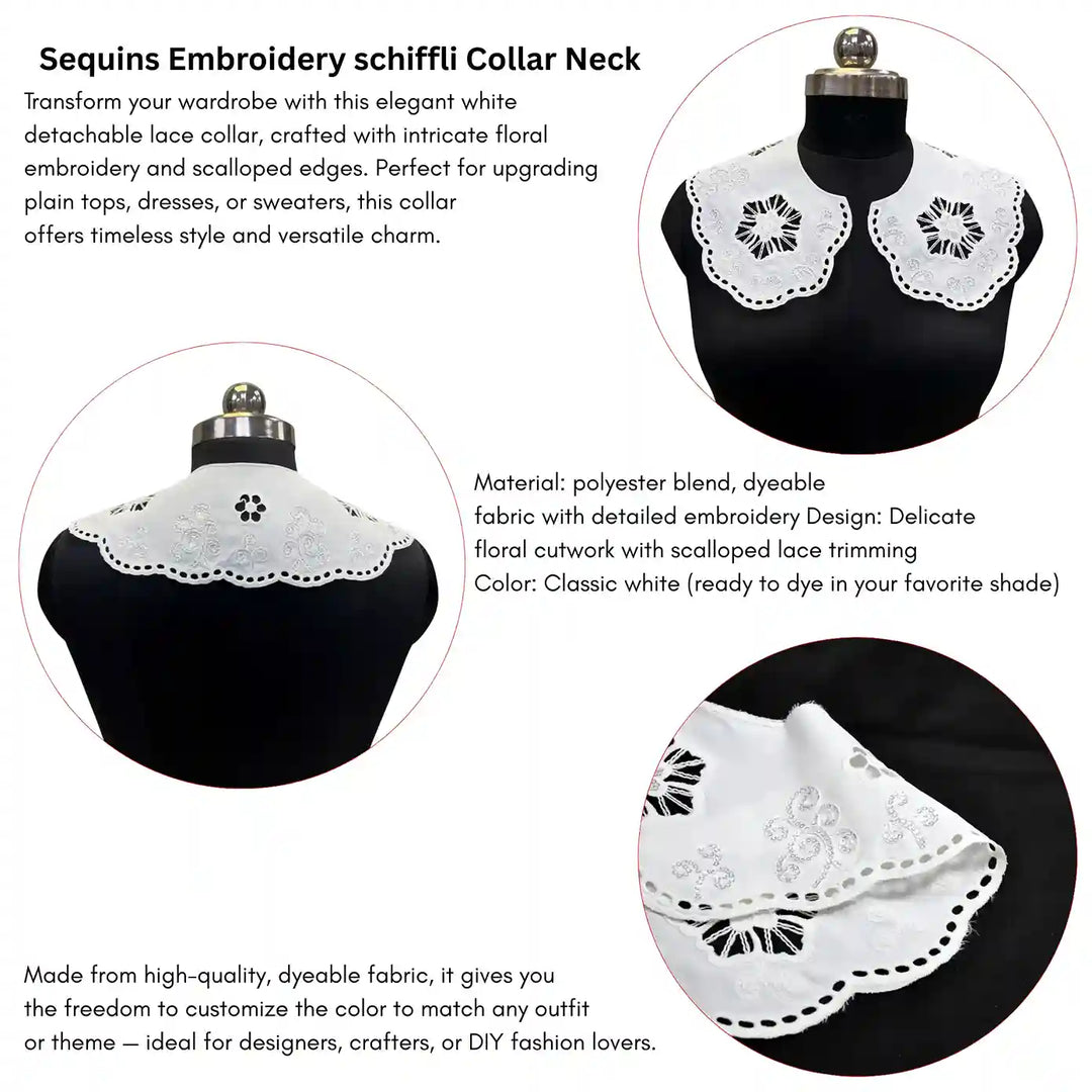 Floral Eyelet Peter Pan Collar