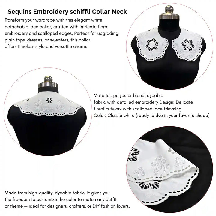 Floral Eyelet Peter Pan Collar