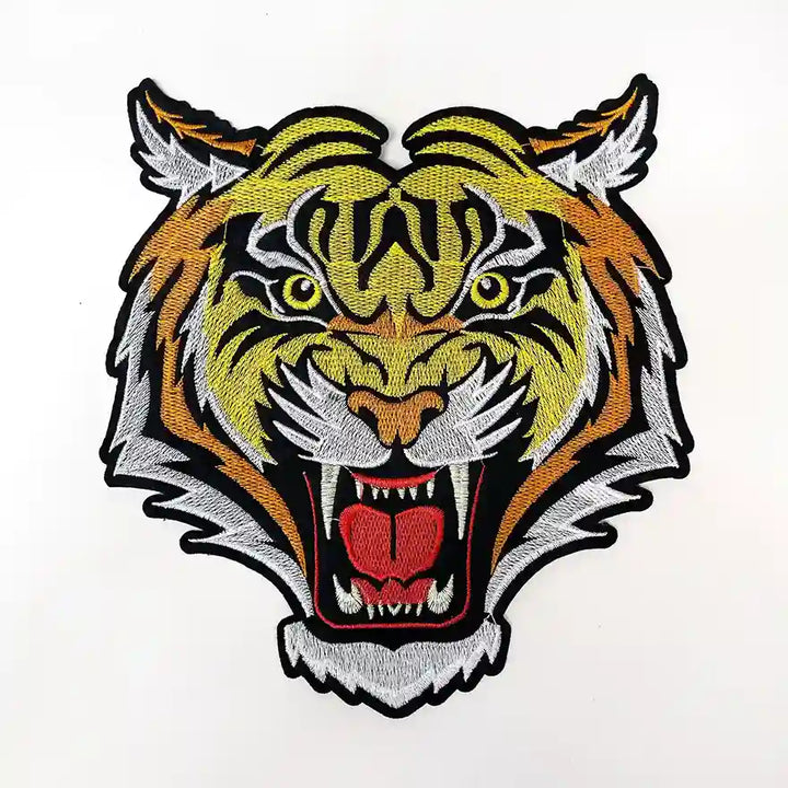 Fierce Roaring Tiger Head Embroidery Patch