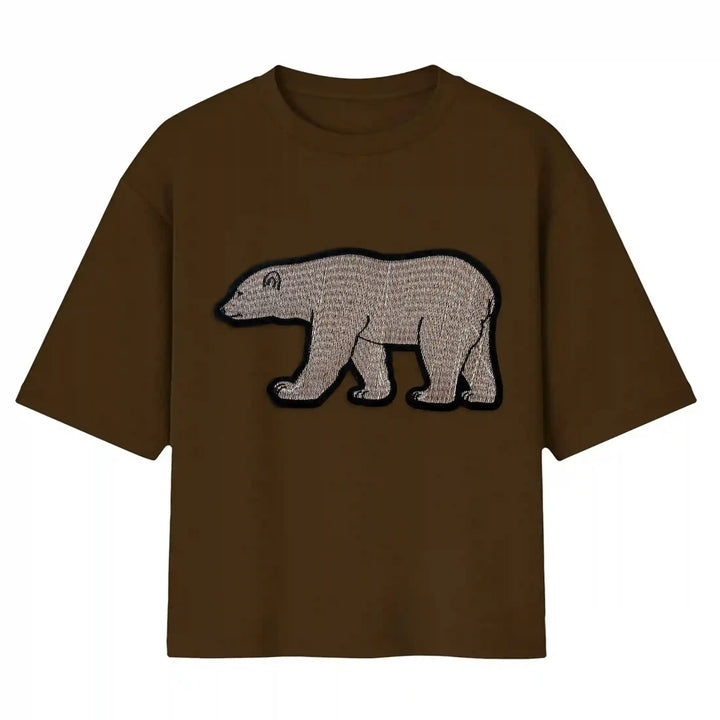 Silver Polar Bear Embroidery