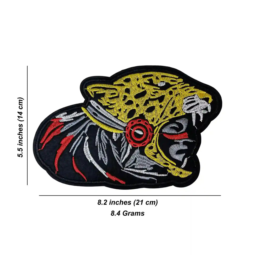 Aztec Jaguar Warrior Head Patch