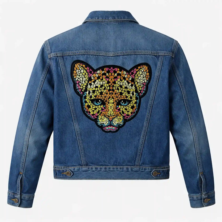 Stained Glass Leopard Patch