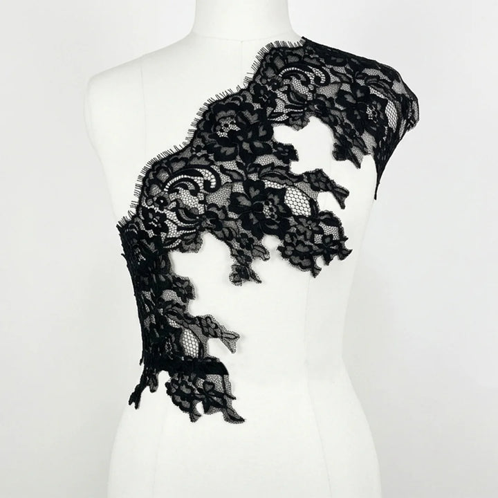3 Meters | Asymmetrical Floral Chantilly Lace Bodice