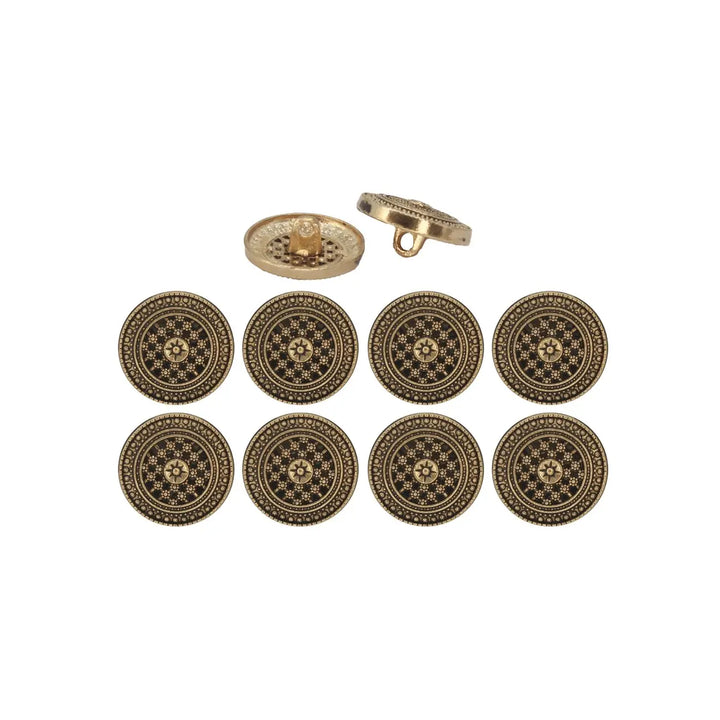 Cosmic Floral Bloom Metal Buttons | 18mm(28L) & 22mm(34L)