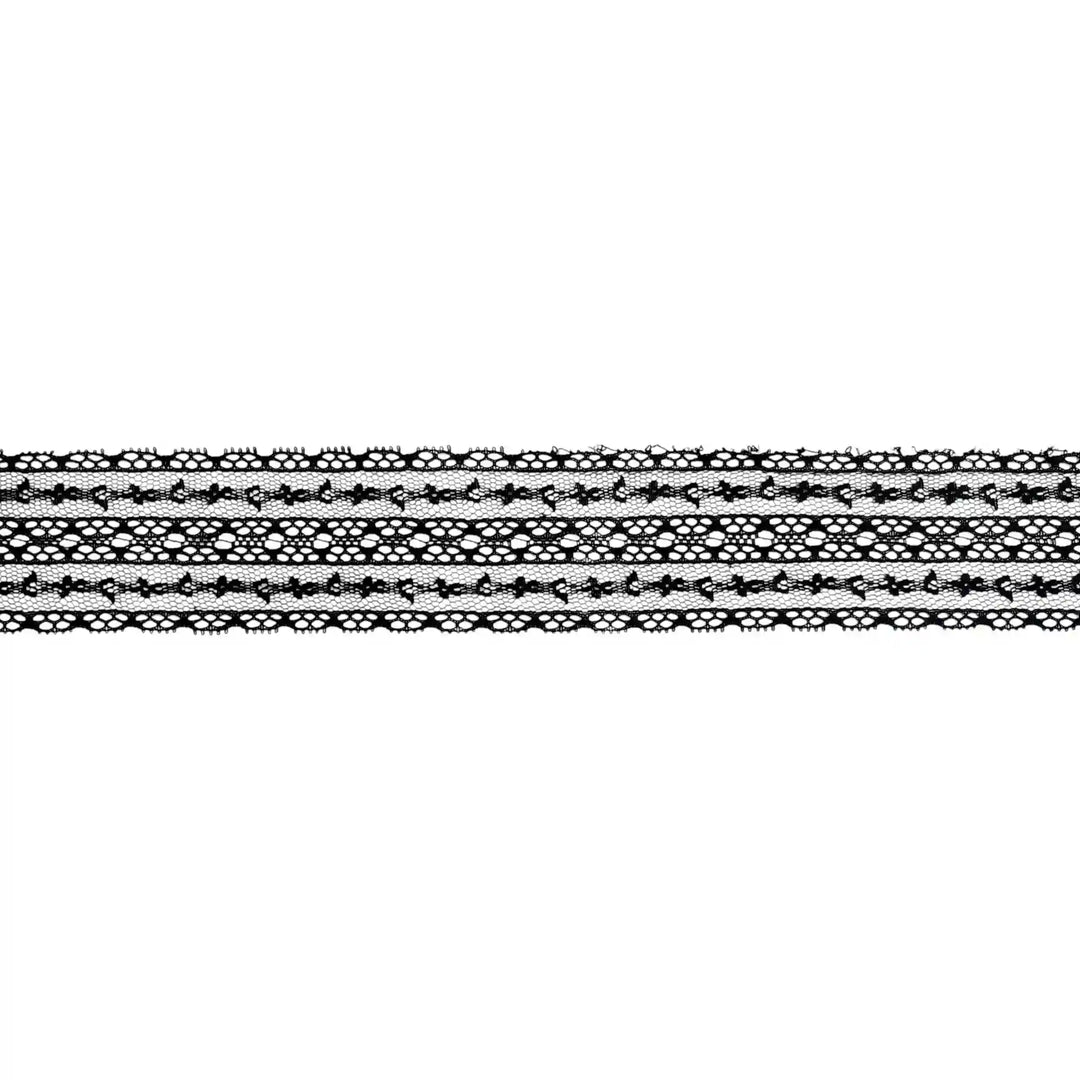 Black Geometric Pattern Lace | 5 Meters | SKU-B121