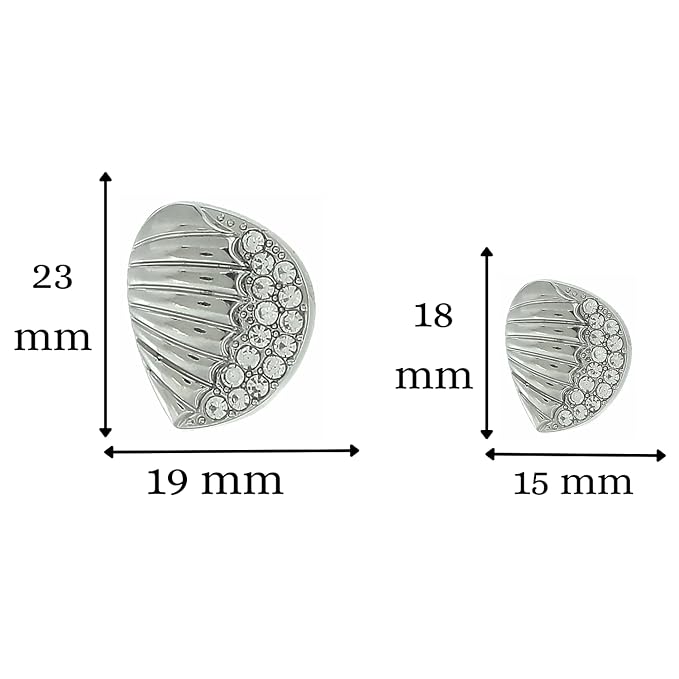 Intricate Seashell Design Metal Buttons(8 Small + 4 Big)