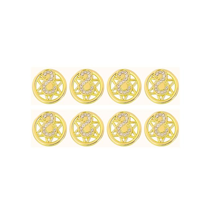 Ornate Star Crystal Metal Buttons