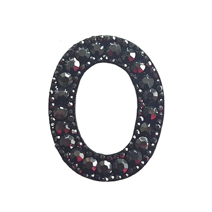 Letter N Black Rivet Hematite Hot fix Or Sew Patch