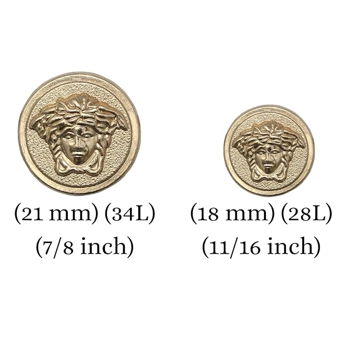 Medusa Metal Shank Buttons