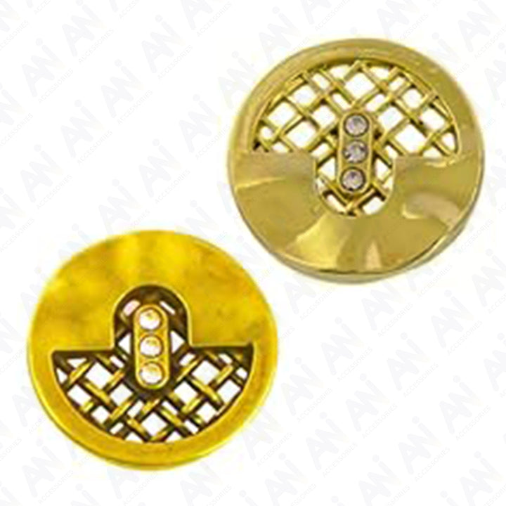 Metal Buttons Mesh Pattern