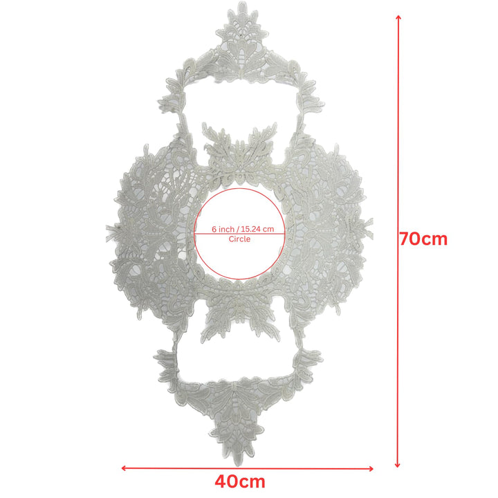 Shoulder Drop Dyeable Lace Scoop Neckline Patch